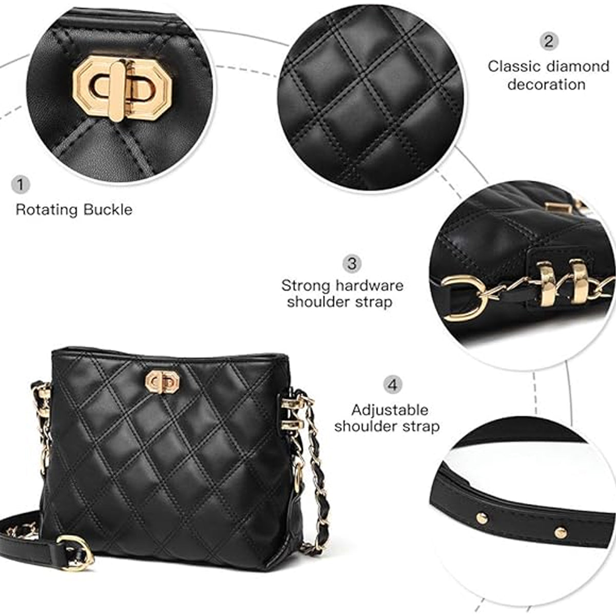 Crossbody Bags for Women Purses Fashion Leather Lightweight Handbags