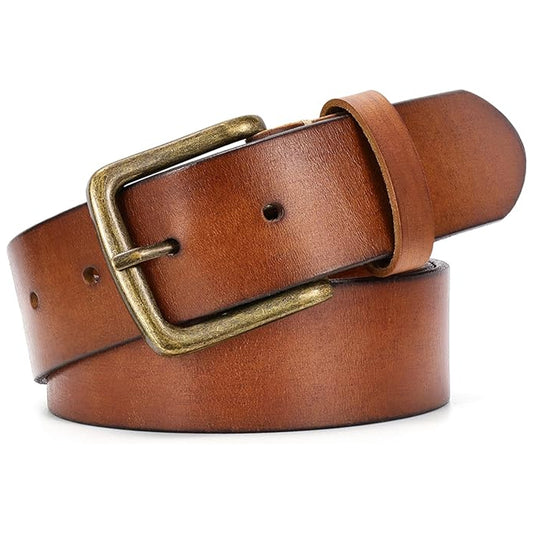 Men's Leather Belt Full Grain Leather Belts for Men Handmade